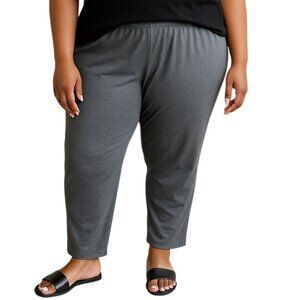 Faded Glory Plus-Size 3X 22W-24W Pull-On Pants Womens Gray Stretch Lightweight